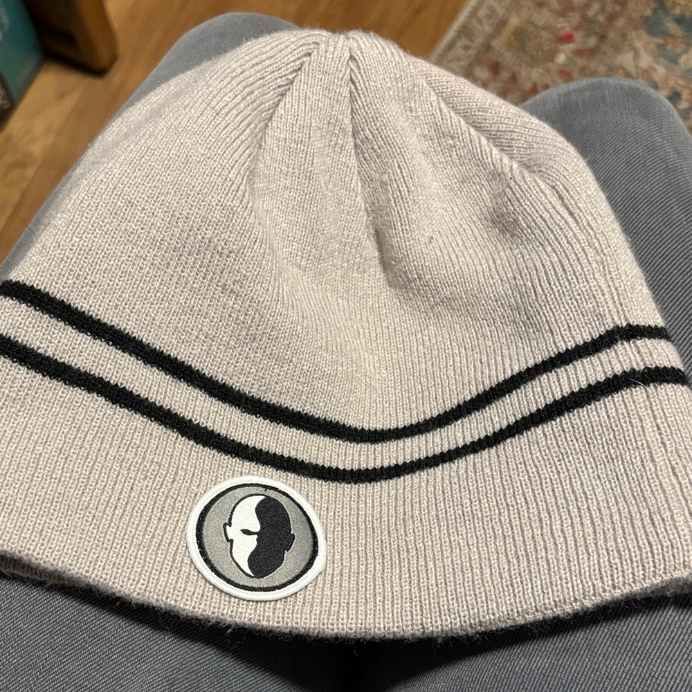 Headblade Gray Hat with Black Stripes